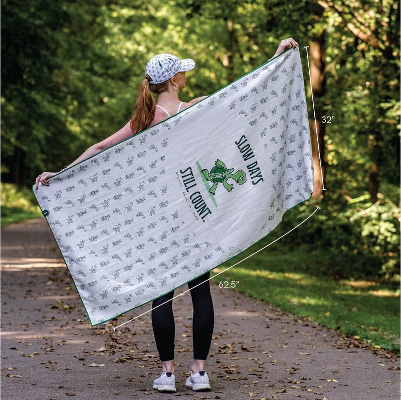 Sprints Athletic Running Towel, Full-Sized, Car Seat Cover - Moisture Wicking (Slow Days Still Count) - Image 3